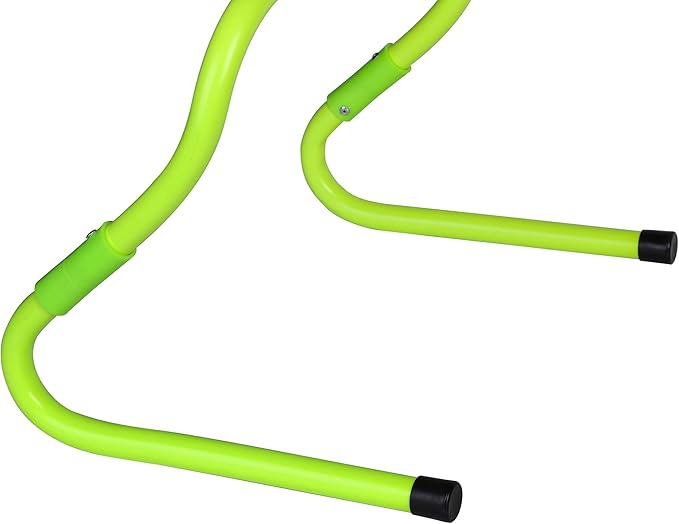 HolaHatha Agility Hurdle, Indoor Outdoor Sports Training Equipment for Track, Basketball, Football & Soccer - Height Adjustable, Bright Green