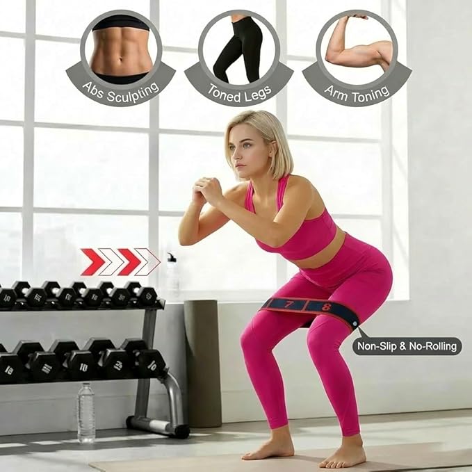2 Pcs Fitness Resistance Band for Stretching and Yoga, Numbered Resistance Band with Loops & Breathable Mesh Bag, 8 Segment Elastic Strap for Pilates, Dance & Physical Therapy