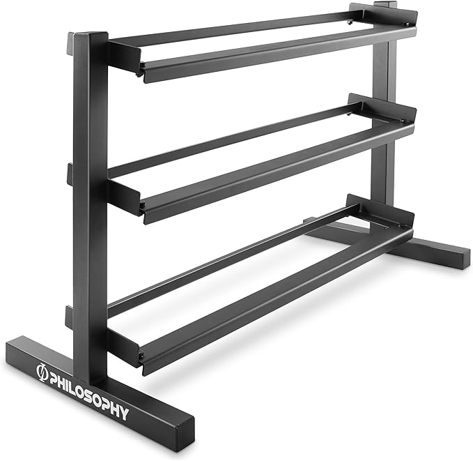 Philosophy Gym 3-Tier Dumbbell Rack, Heavy-Duty