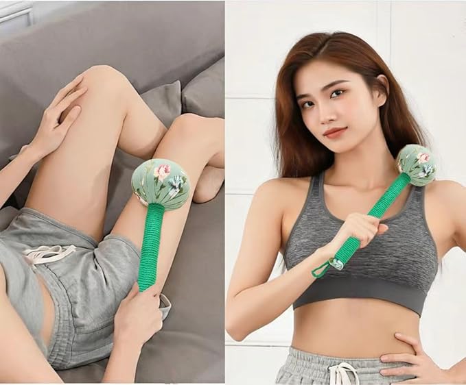 Traditional Moxa Stick Massager - Handheld Mugwort Massage Hammer for Pain Relief, Muscle Relaxation, Acupressure - Ergonomic Grip with US Design Patent