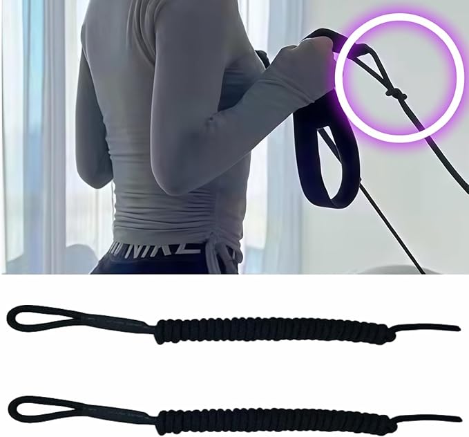 2-Pack Pilates Reformer Ropes Replacement Strap, Pilates Straps for Reformer Machine, Durable Yoga Fitness Equipment Accessory for Home Studio Use