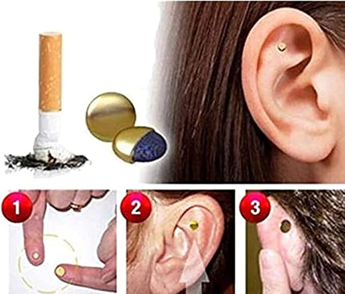 2PCS Magnetic Therapy Quit Stop Smoking Smoke Magnet Magnetic Therapy Ear Auricular Loss Weight Acupressure
