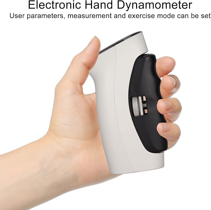 Digital Hand Grip Strength Tester, 198lbs/90kg Electronic Grip Dynamometer with Adjustable Handle & Backlit Display, Comfortable Grip Strength Meter for REHAB, Seniors, Sports & Home Use