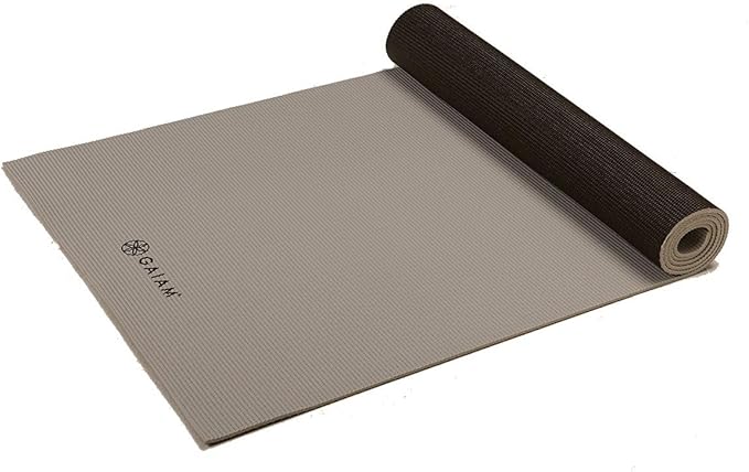 Gaiam Solid Color Yoga Mat, Non Slip Exercise & Fitness Mat for All Types of Yoga, Pilates & Floor Exercises