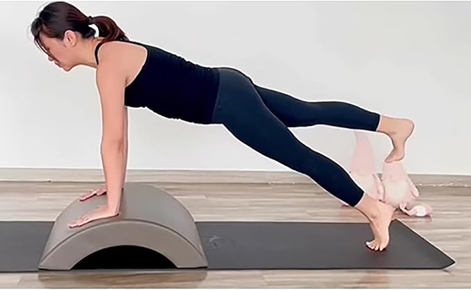 Pilates Arc Barrel for Spine Exercises, Balance, Core Strengthening, and Stretching, Build Strength and Stability, Pilates Equipment for Home and Studio Use,with Yoga Mat