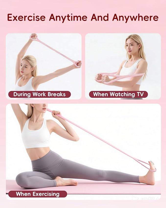 Resistance Bands for Women,2PCS Thickened TPE Arm Resistance Bands,Figure 8 Fitness Resistance Band Stretch Fitness Band for Working Out Yoga Pilates Arms Foot Leg Shoulder Waist Back