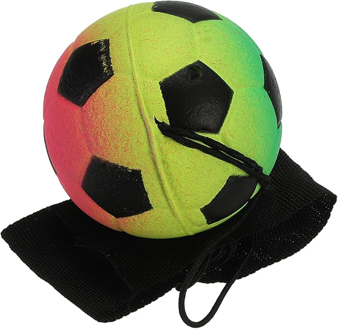 PATIKIL 2.5 Inch Sports Wrist Ball, Soccer Rubber Rebound Wristband Wrist Return Ball Sport on a String for Exercise Play, Mixed Colors
