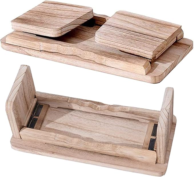 Kneeling Chair,Meditation Bench Kneeling Stool,Perfect Wooden Kneeling Stool Ergonomic Kneeling Meditation Yoga Bench, with Locking Hinges, for Tea Ceremony, Yoga, Praying, Deep Meditation Bench(White