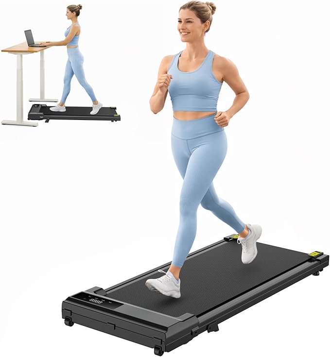 STRIDEMAX Quiet Folding Treadmill with Manual Incline, 2.5HP Under Desk Walking Pad, Basic LED Display, Shock Absorption, Space-Saving Fitness Equipment for Small Apartments - Joystride Series