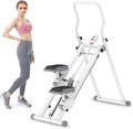 Stair Stepper for Home Gym Exercise, New Version Vertical Climber Machine,Full Body Workout Stair Stepper with Extended Step Range, Adjustable Handlebar & Pedals(White&Black)