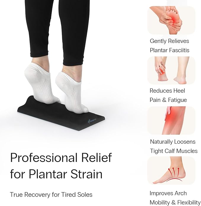 StrongTek Plantar Fasciitis Relief Foot Stretcher Pad, High-Density EVA Calf Stretching Block for Heel Pain, Achilles Tendon & Foot Arch Therapy, Portable & Lightweight