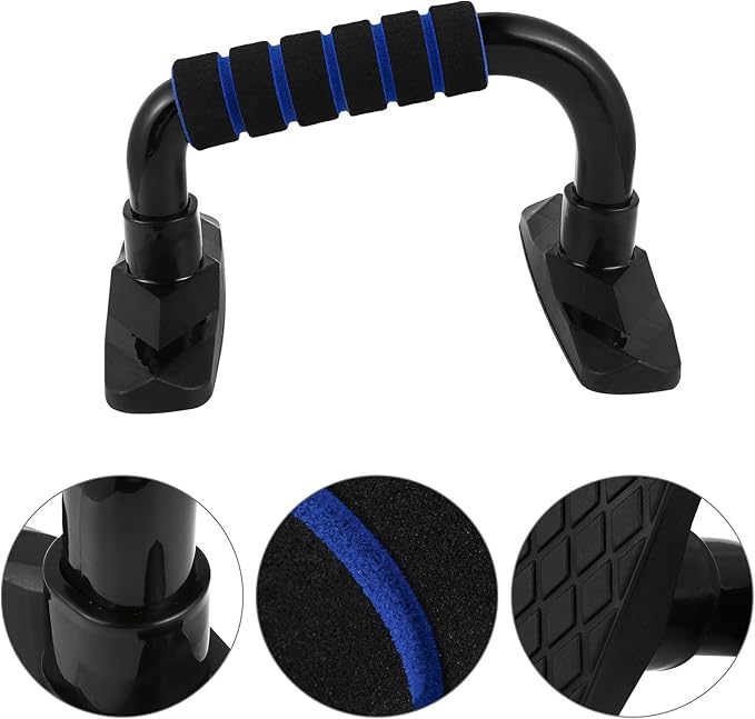 FRCOLOR Push-up Stands and Hand Grips, Steel Push-up Bars with Non-slip Handles, Home Fitness Equipment for Arm Strength Training and Bodybuilding Workouts