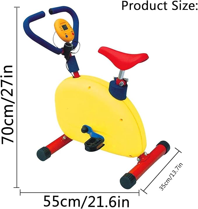 Exercise Bikes for Kids, Childrens Fitness Exercise Equipment, Adjustable Seat Mini Kids Exercise Bike Equipment Treadmill for Boys Girls Age 3-12 Years