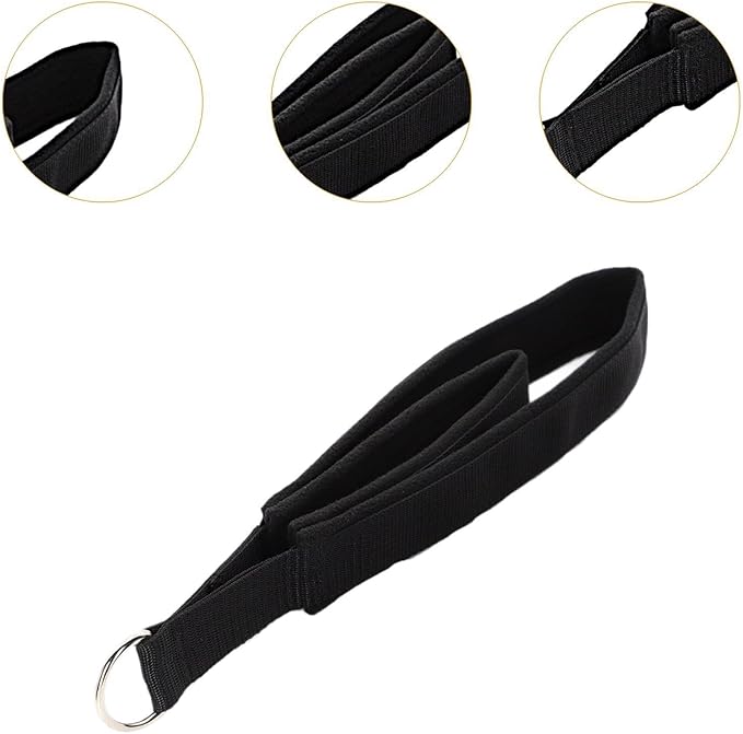 Pilates Double Loop Strap,Double Loop Strap,Women Strength Training Exercise Strap Double Loop Pilates Equipment for Gym, with Silver Rings
