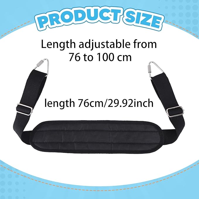 Pilates Reformer Strap Adjustable 76-100cm (30-39in) with Hooks for Legs & Arms Workout