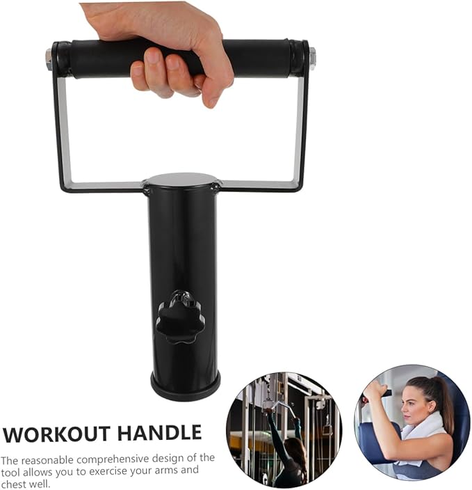 POPETPOP 1pc Barbell Handle Row Attachment for Home and Gym Use Non- to Install Multi-Functional Fitness Equipment for Strength Training and Core Workouts