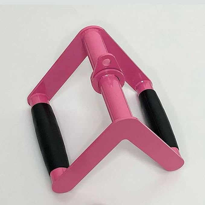 pistro V Bar Cable Attachment for LAT Pulldown & Rows - Steel & TPE Double Handle (18cmx15cm/7.1" x5.9) - Home & Gym Strength Training Equipment