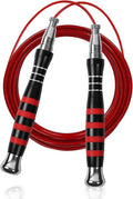 Speed Weighted Jump Rope with Secure Lock Mechanism, 360° Smooth Swivel, Non-Slip Matte Textured Handles, Features 2 Performance Cords for Effective Fitness Workouts