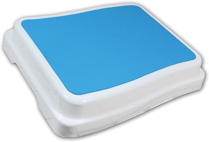 Bath Step - 4-Inch Height Boost, Extra-Large Platform (19.75" x 16"), Non-Slip Rubberized Feet, Supports up to 418 lbs. - Stackable Design for Customizable Height