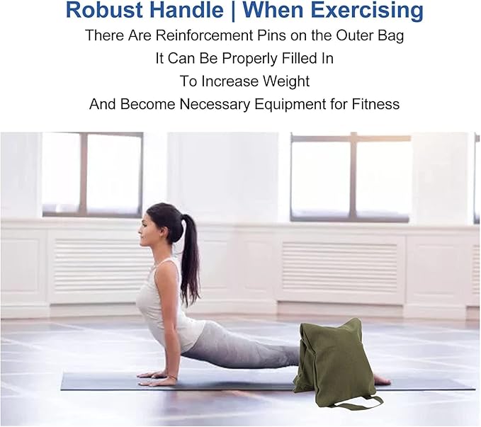 3pcs Yoga Bag Yoga Sand Bag, Portable Filled Two Handle Design Sandbags for Yoga Weights and Training 3pcs