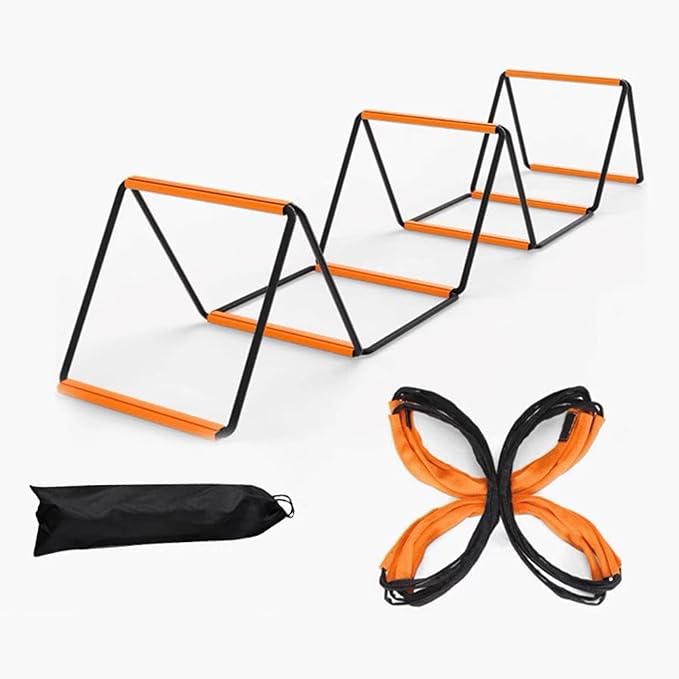 Football Agility Ladder Foldable Home Gym with Storage Bag Workout Ladder