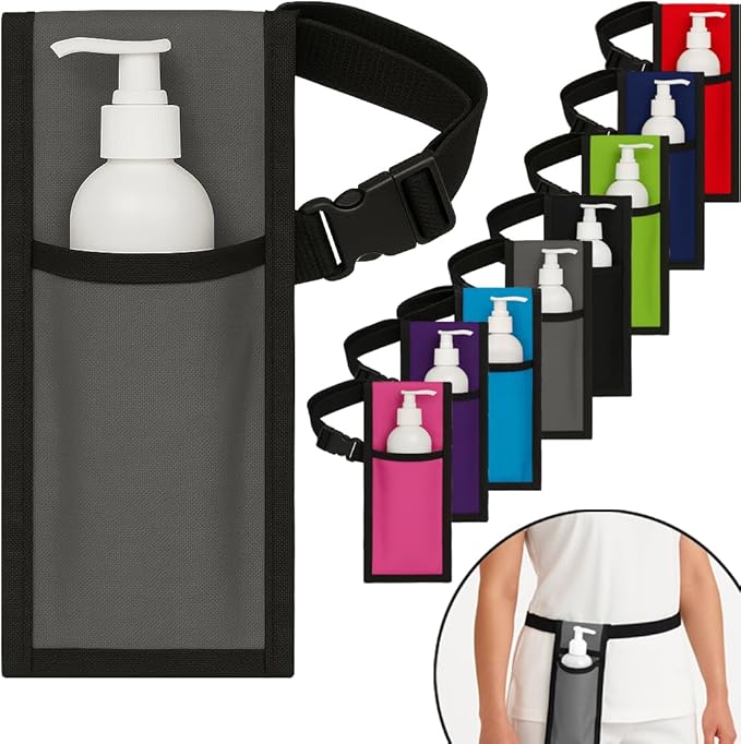 Royal Massage Oil Bottle Holster with Adjustable Strap – Hands-Free Waist or Shoulder Pouch for Therapists – Fits Most Pump Bottles – 8 Color Options - Bottle Not Included (Gray)