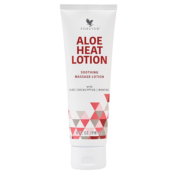 Forever Living - Aloe Heat Lotion with Menthol and Eucalyptus Fragrance, Comfort and Skin Nourishment, Vegan-Friendly Formula, 4 fl oz