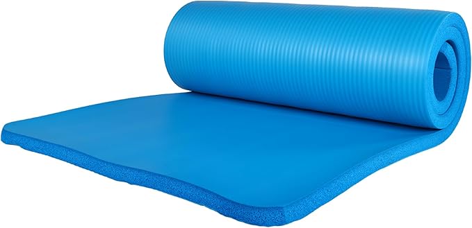 BalanceFrom 7-Piece Yoga Set with 71x24x1 Inches Extra Thick Mat and Carrying Sling – Includes 2 Blocks, Stretch Strap, 2 Towels, and Knee Pad for Home, Studio, and Gym Workouts