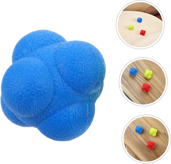 KESYOO 6pcs Reflex Training Balls Sports Reaction Balls Hand Eye Coordination Trainer Elastic for Boys and Girls Adults Indoor Sports Equipment