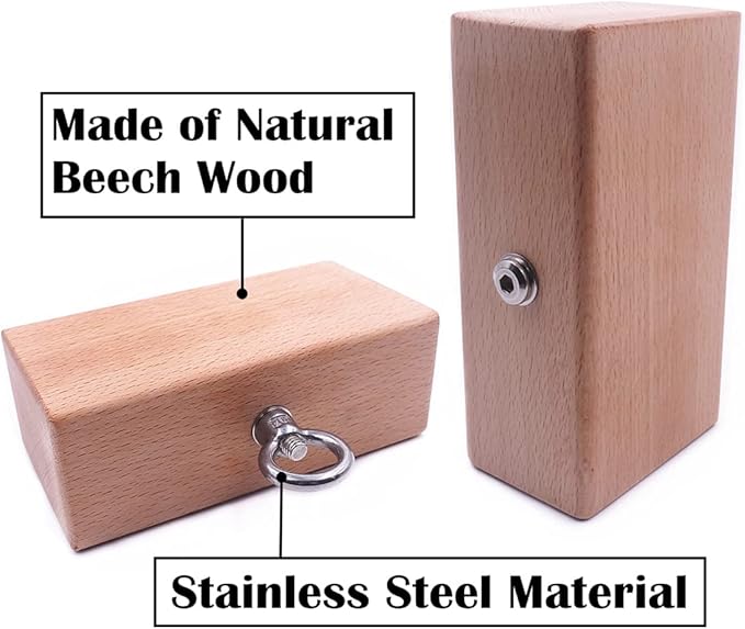 Wooden Pinch Block Grip Workout Climbing Power Grip Forearm Finger Exerciser Strength Training Strengthener Equipment