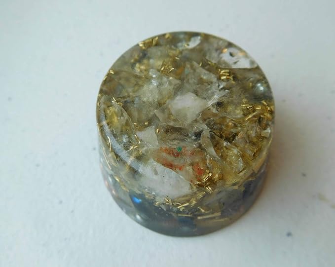 Citrine Orgone Generator Energy Accumulator 528Hz/7.83Hz/Advance Harmonics Many Beautiful Ingredients and Colors! (Citrine)