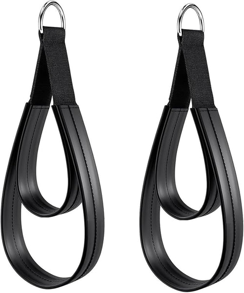 1 Pair Double Loop Pilates Straps, With D-Rings For Stretching, Flexibility & Gym/Yoga Workout, Comfortable Fitness Accessories