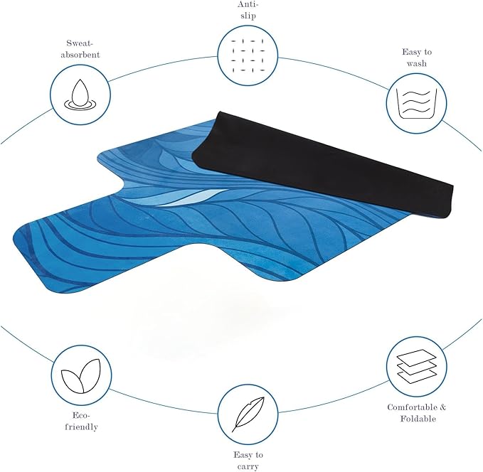 Pilates Reformer Machine Mat, Non Slip Pilates Reformer Cover Lightweight Foldable Washable Pilates Reformer Mat for Gym Fitness, Blue