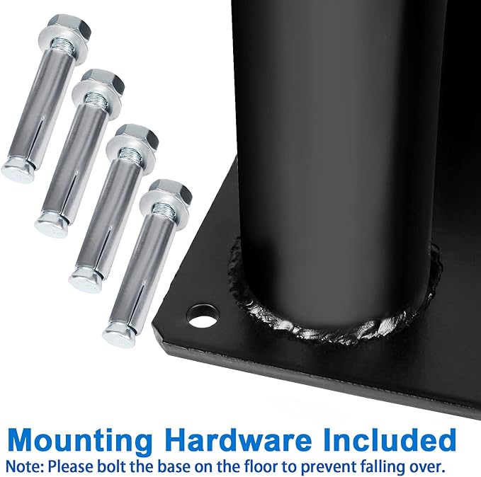 Eapele Barbell Storage Holder for 1" and 2" Olympic Bars EZ-Bars Trap Bars (5 Bars)