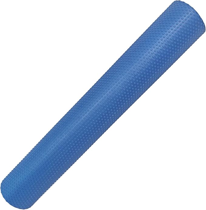 35“ High Density Fitness Foam Roller, Super Soft Round PE Foam Roller Exercises Yoga, Stretching, Deep Tissue&Muscle Recovery Relieves Muscle Pain, Improves Mobility & Circulation (Blue)