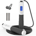 Te-Rich Jump Rope, Weighted Jump Rope for Fitness, Skipping Rope with Counter - Heavy Handles, Adjustable Length - Cordless Jumping Rope for Men Women Kids Fitness Exercise Training