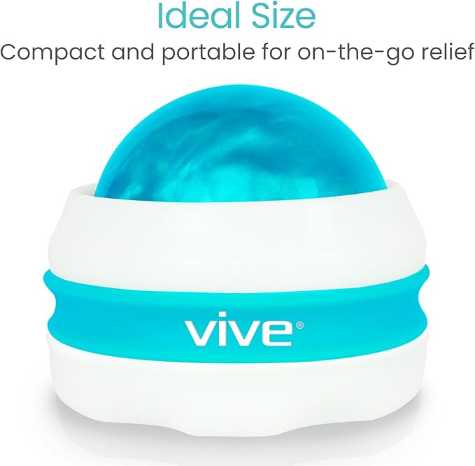 Vive Massage Roller Ball - Manual Massage Therapy & Relax Tool for Sore Muscles, Joint Pain Relief, Relaxing, Full Body Deep Tissue for Arms, Legs, Back, Foot, Shoulders, Trigger Point