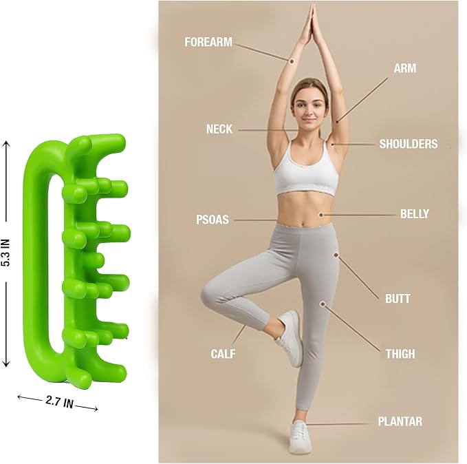 Fascia Massage Tool Trigger Point Massage Tools Anti Blaster for Cellulite Massager Tool Reaching Deep Myofascial Tissue Throughout The Body Release Muscle Knot Reduction (Green)