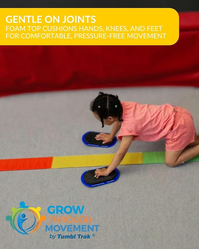 Therapeutic Exercise Sliders for Kids | Core Strength Gliding Discs for Physical & Occupational Therapy, Fun Home Exercise, Gross Motor Skills | Works on Carpet & Hardwood Floors