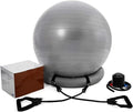 Yoga Ball Chair,Yoga Ball，Exercise Ball, Balance Ball Chair with Adjustable Band & Stability Base Home Yoga Chair for Exercise/Improving Health Pregnancy Birthing Balls Seat(Light Gray,Diameter 75cm (