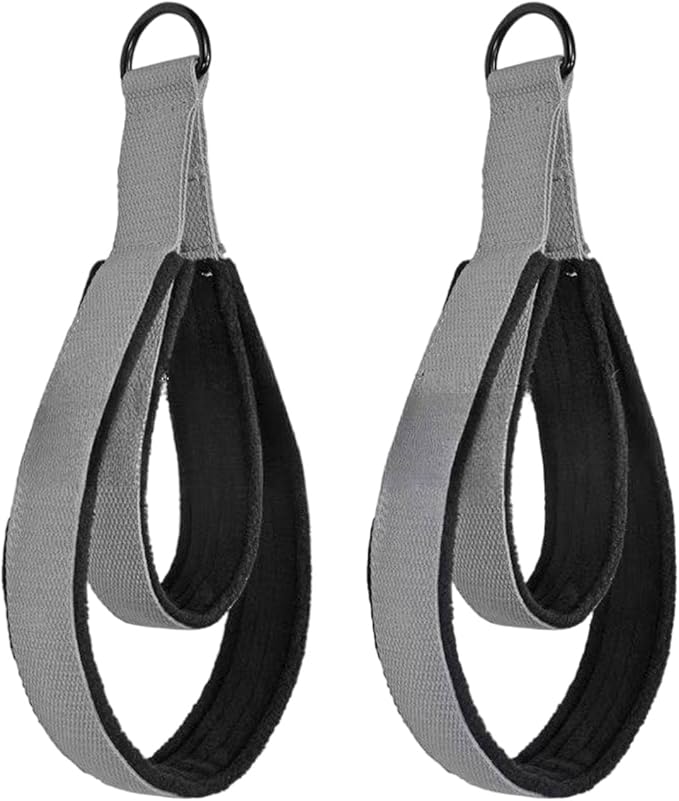 1 Pair Pilates Double Loop Strap For Reformer Fitness D-Rings Handle Yoga Exercise Accessory For Home Gym Workout Fitness D Rings Workout