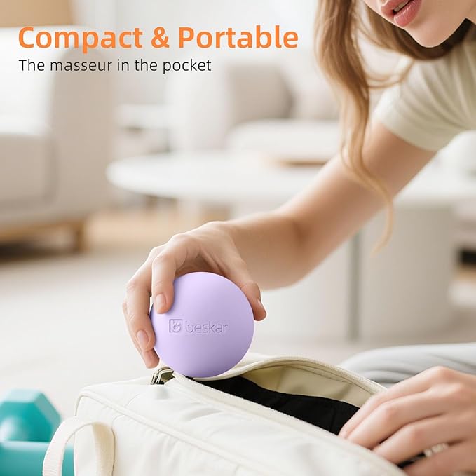 Massage Lacrosse Balls for Myofascial Release, Trigger Point Therapy and Yoga Therapy, Foot Massage Ball to Relieve Plantar Fasciitis Purple