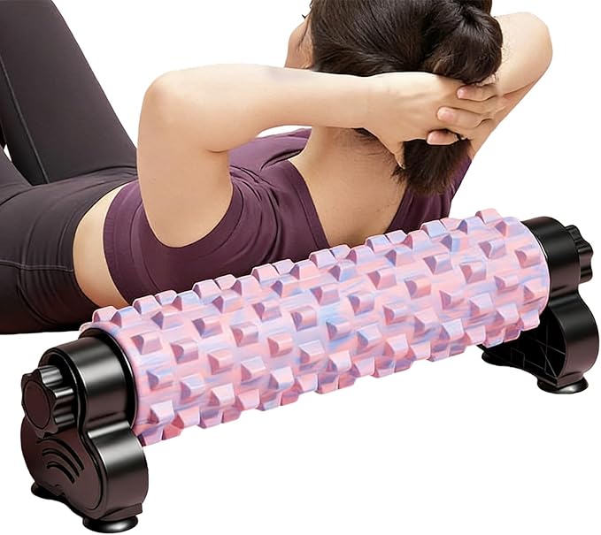 Massage Foam Roller - Suction Cup Back Rolling Massage Equipment,Body Foam Roller with Holder | for Home Gym Yoga Pilates Fitness Workout Post-Sports Training