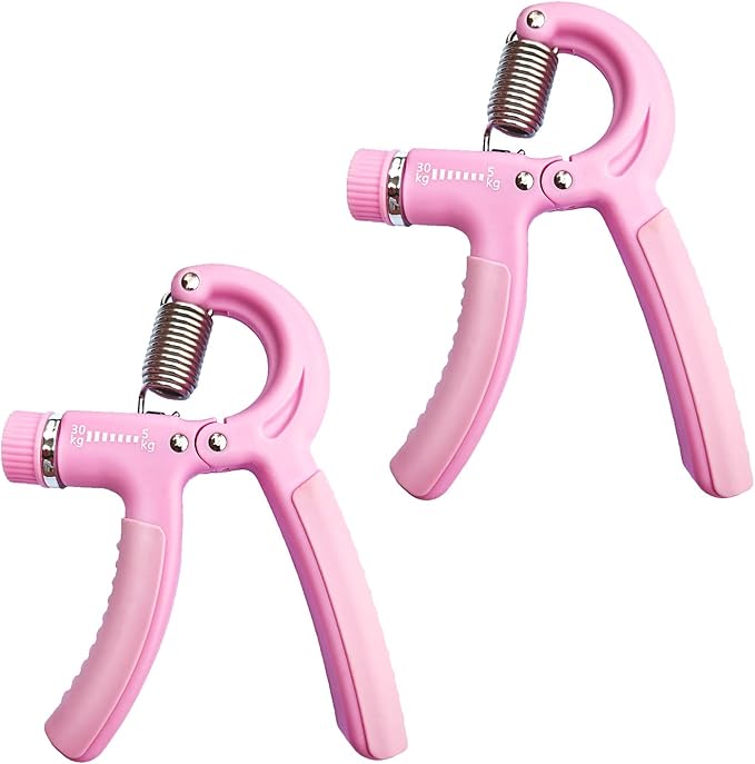 Strengthener Hand Grip 2 Pack Kid Boys Girls Teenager Strength Trainer Number Counter Forearm Finger Wrist Gripper Exerciser 5-30kg Adjustable Stretcher Squeezer Workout