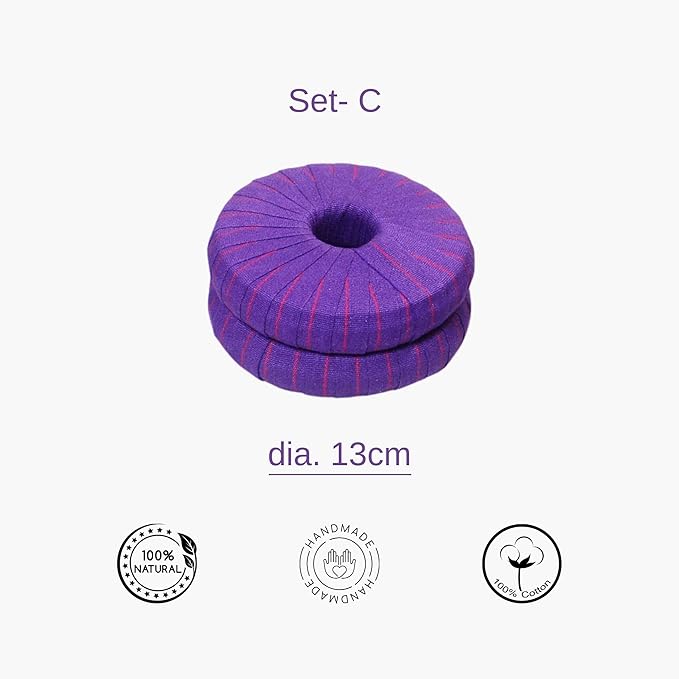 Yogikuti Yoga Chumbal Set Of 10pcs, Pune Chumbals set, Iyengar Yoga, Yoga donuts, Yoga props