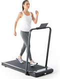 Smug Compact Armless Treadmill, Space Saving Design for Home & Office, Quiet Under Desk Walking Pad, 200 Lbs Capacity 3 in 1 Portable Walking Treadmill