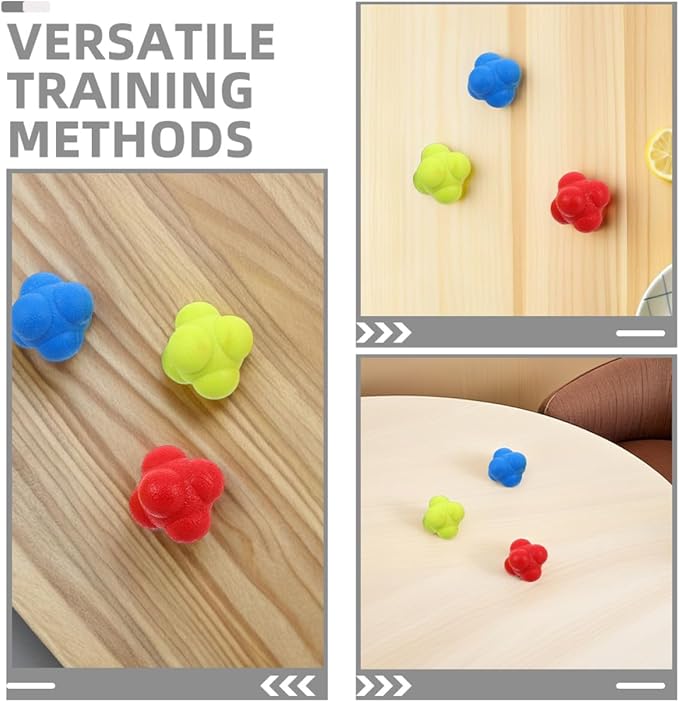 6pcs Reaction Balls Coordination Training Hand Eye Reflex Toys for Sports Fitness Boys and Girls Adults