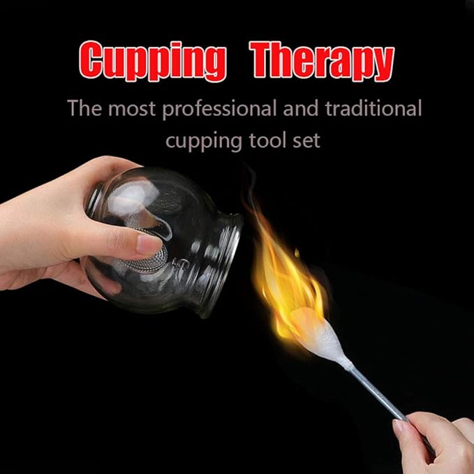 Cupping Therapy Sets,14 Cups Thick Chinese Acupoint Glass Cupping Therapy Set for Professionals,for Massage Back and Relieve Fatigue
