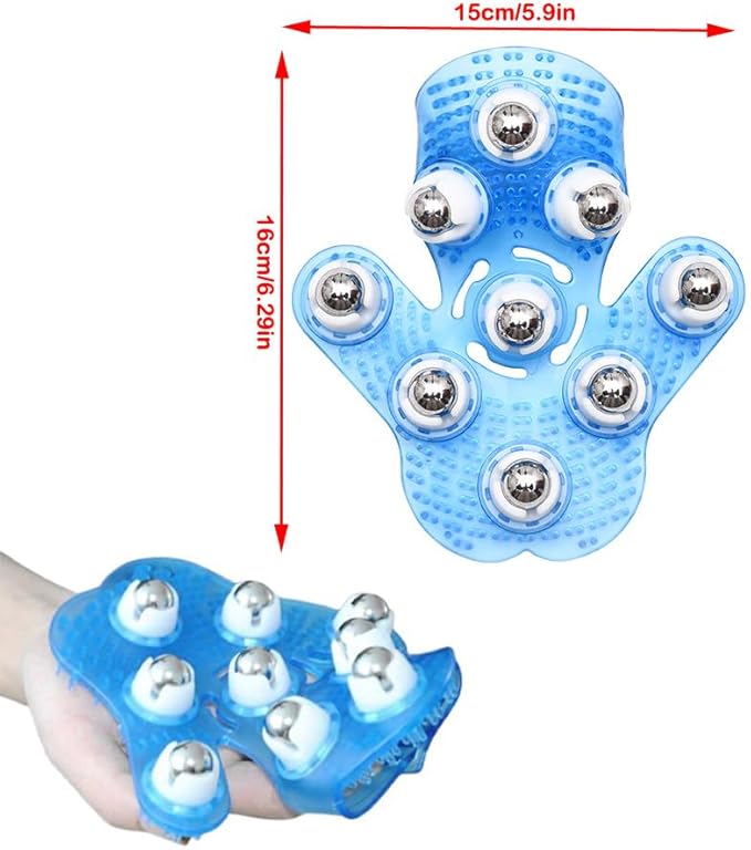 Manual Massage Ball Roller Small Handheld Massage Therapy and Relax Tool Body Massager Gloves Leg Massage Tools for Muscle Tension Relief Neck Back Joint Shoulder Foot Hand Thigh Tummy Butt