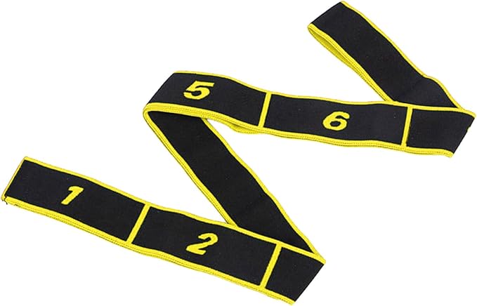 Fitness Band Elastic Stretch Strap with 8 Looped Resistance Stretching Strap for Pilates Dance Resistance